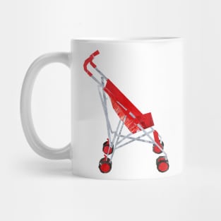Red Pushchair Mug